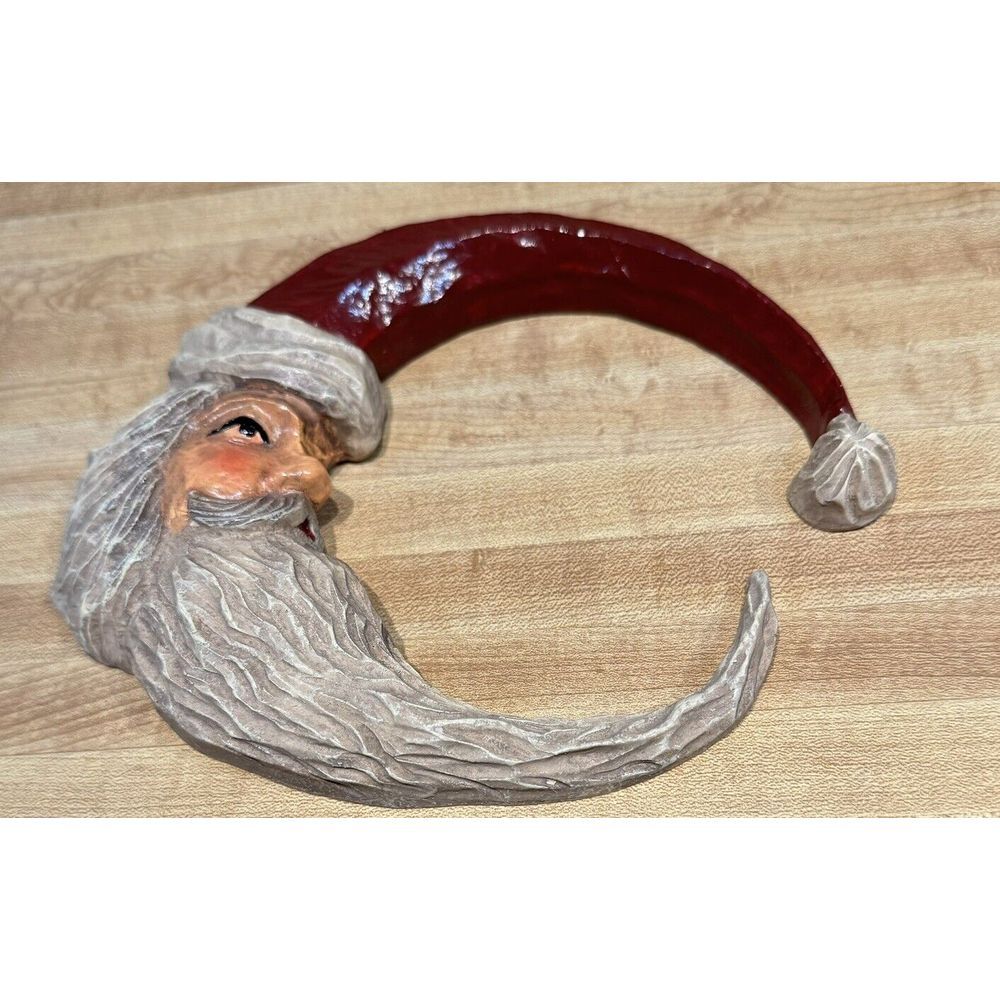 House Of Lloyd Christmas Around The World Crescent‎ Moon Santa 7"x 8" Wall Decor